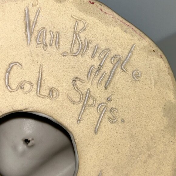 Van Briggle Pottery Lady Maiden Ivory Nude Girl 8" with Shell Vintage - Picture 11 of 14